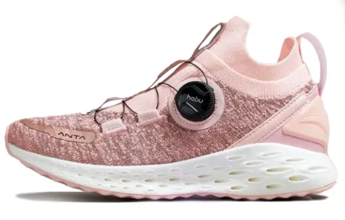 Anta NASA Collaboration Cushioning Slip Resistant Abrasion Resistant Rebound Low top Running Shoes Women's Pink