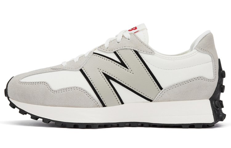 New Balance NB 327 retro two-layer cowhide artificial leather, wear-resistant, supportive, lightweight, low-top running shoes, same style for men and women, white gray