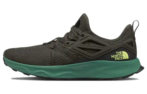 THE NORTH FACE Oxeye Slip Resistant Abrasion Resistant Low top Running Shoes Men's Black Green