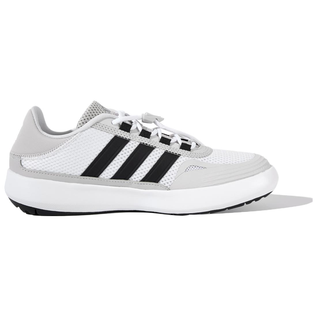 Adidas ROAMBOAT PU, Textile, Synthetic Leather Low top Running Shoes Unisex White Black