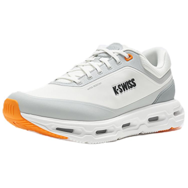 K·SWISS Slip Resistant Abrasion Resistant Low top Running Shoes Men’s White Gray