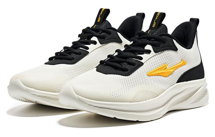 Erke Cushioning Slip Resistant Abrasion Resistant Low top Running Shoes Men’s White Black
