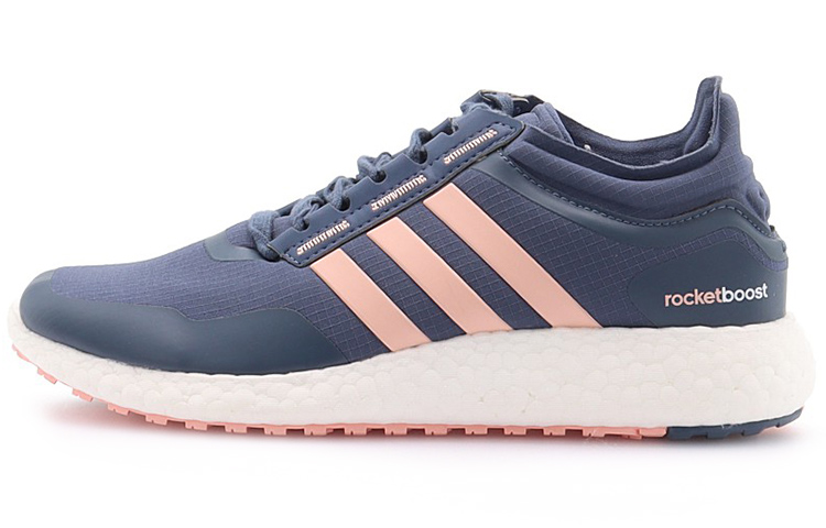 Adidas Rocket Boost Fabric Cushioning Low top Running Shoes Women's Ink Blue Pink
