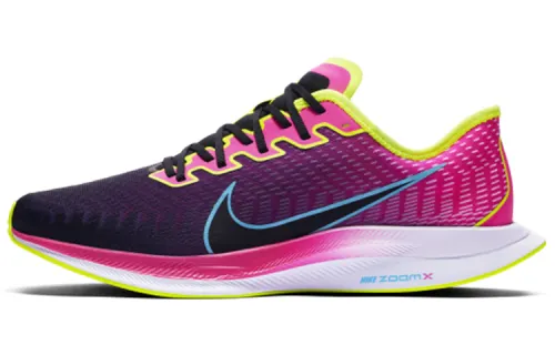 Nike Pegasus turbo 2 lightweight foam long-distance training professional fabric shock-absorbing anti-slip low-top Zoom running shoes men and women same style black and purple