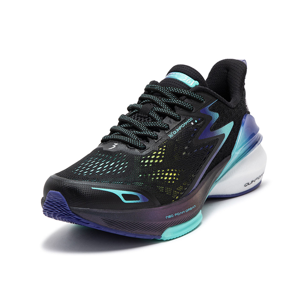 361° Cushioning Slip Resistant Abrasion Resistant Low top Casual Running Shoes Men’s Black Purple