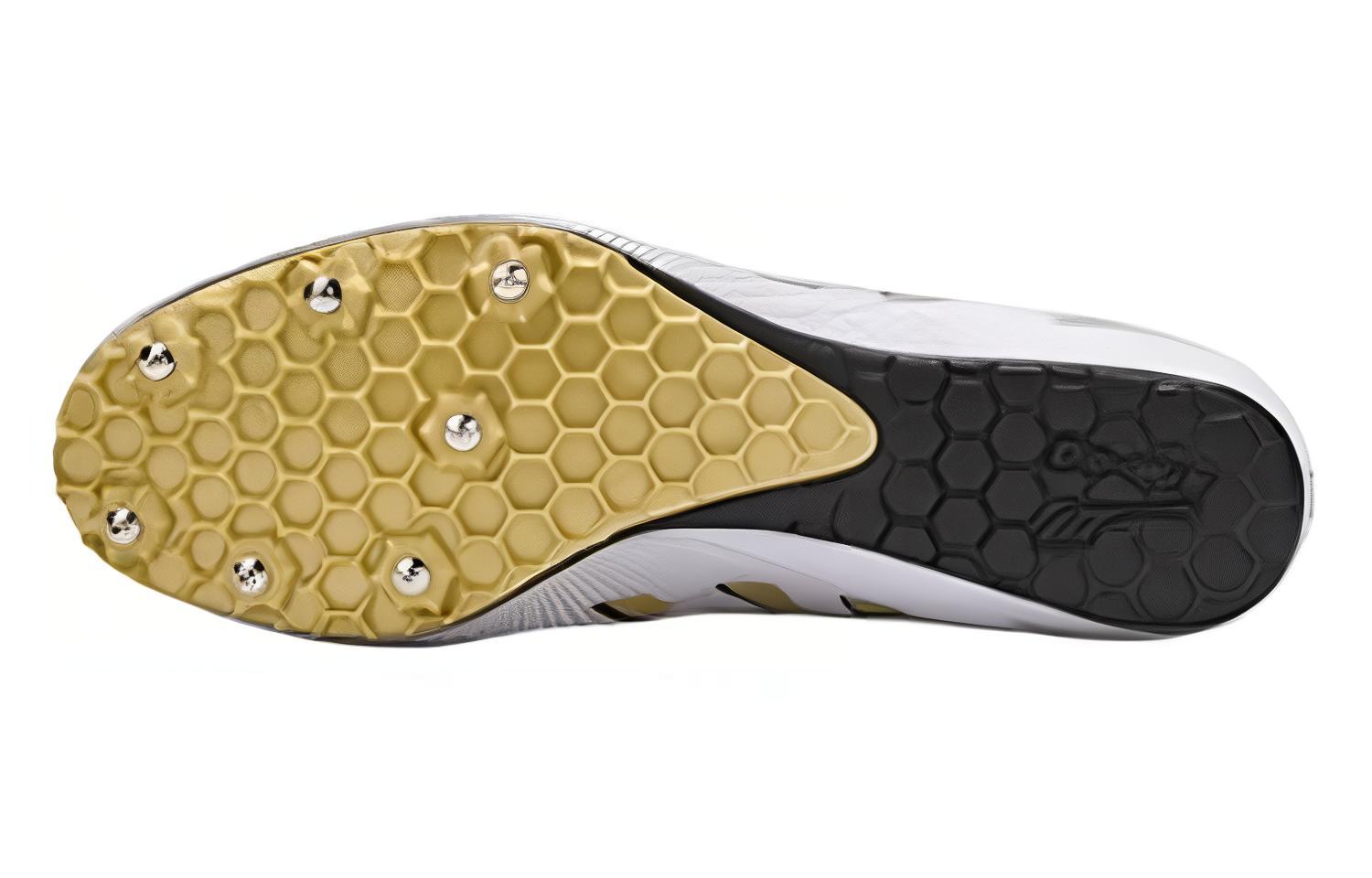 DO WIN Cushioning Slip Resistant Low top Running Shoes Unisex White Gold