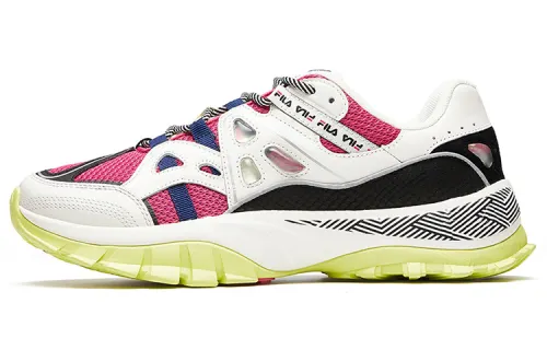 FILA Hi N Run Mesh, Textile, Synthetic Leather Cushioning Abrasion Resistant Breathable Low top Running Shoes Women's