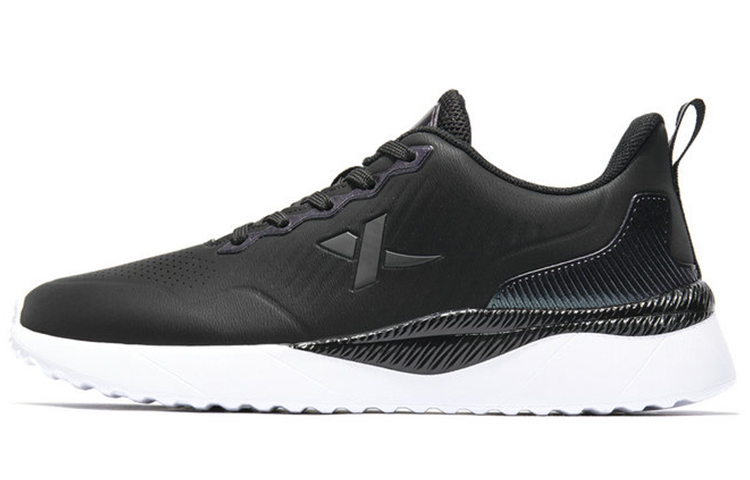 XTEP Synthetic Leather Breathable And Wear resistant Low top Running Shoes Women’s Black