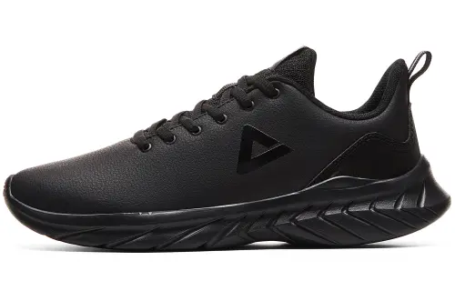 PEAK Qingyi Textile, Synthetic Leather Low top Running Shoes Women's Black