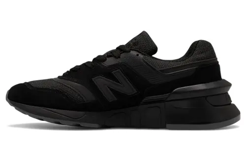 New Balance NB 997S light, simple, low-top marathon running shoes, men's pure black, D wide