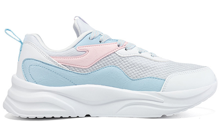 Erke Comfortable Mesh Cushioning Breathable Lightweight Running Shoes Women’s White Blue