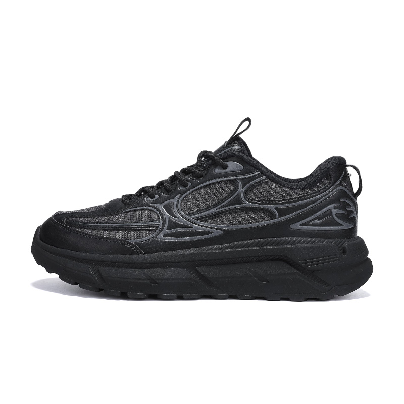 Erke Cushioning, Wear Resistant Low top Casual Running Shoes Men’s Jet Black Carbon Gray