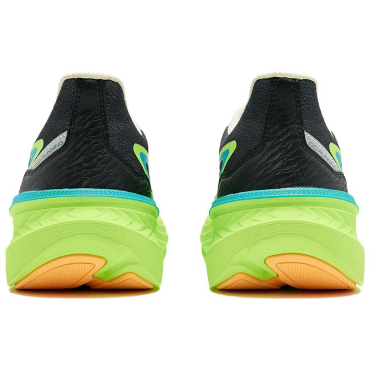 QIAODAN Breathable Height Increasing Low top Casual Running Shoes Men’s White Black Green