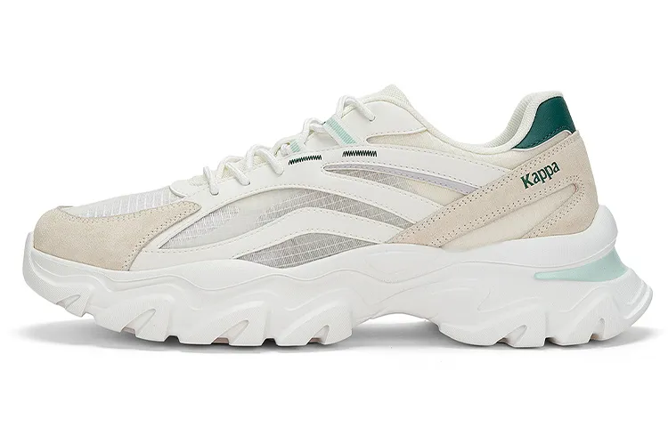 Kappa Slip Resistant Abrasion Resistant Slip Resistant Abrasion Resistant Low top Chunky Sneakers Unisex White Gray