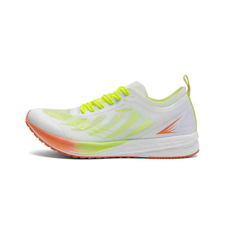 LPMX Cushioning Breathable Lightweight Low top Marathon Racing Running Shoes Unisex Neon Orange Yellow