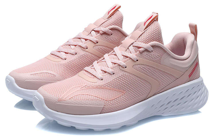 Li Ning Lightweight Cushioning Low top Running Shoes Women’s Peach Orange Pink