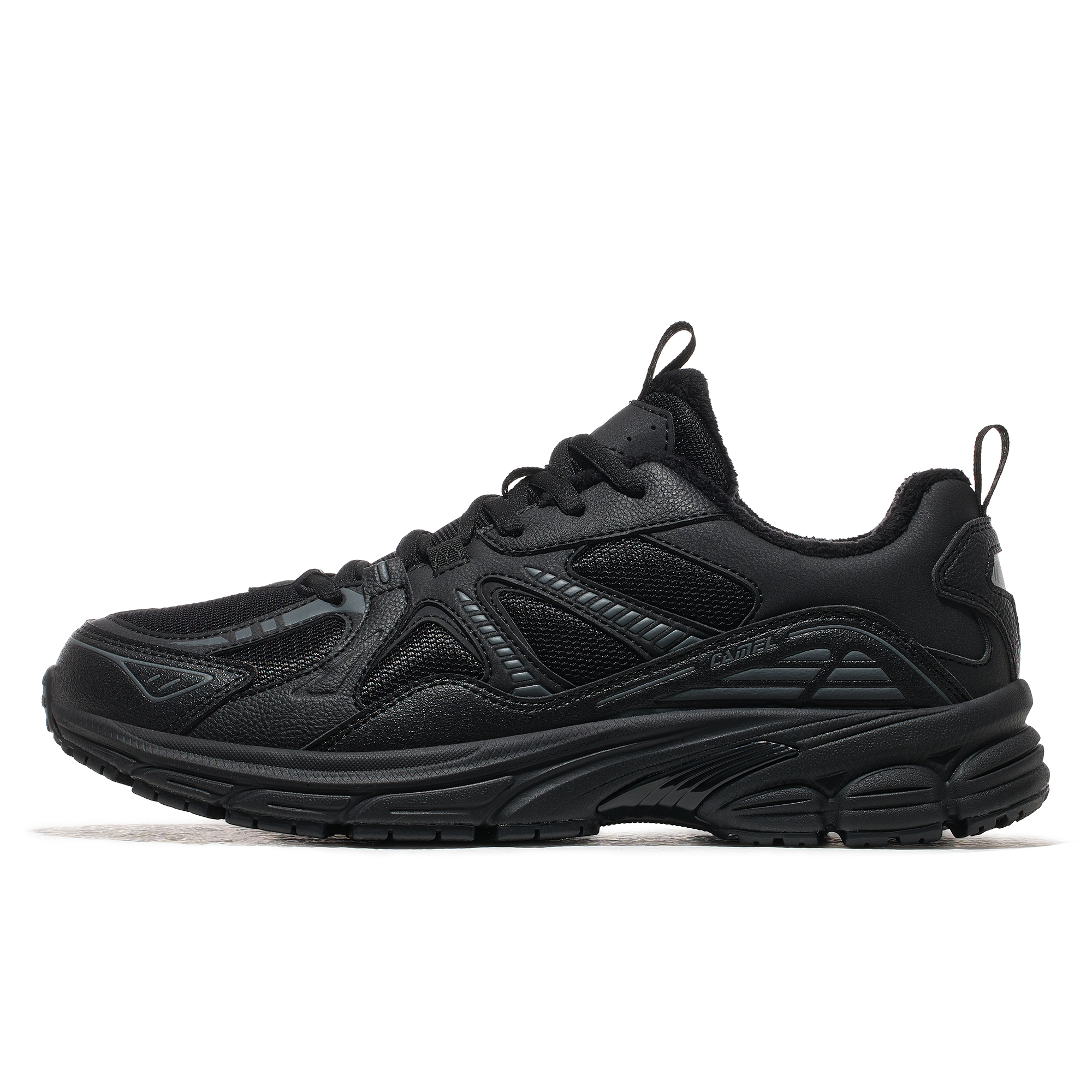 CAMEL Backlight Fleece Lined, Comfortable Versatile Low top Casual Running Shoes Men’s Black
