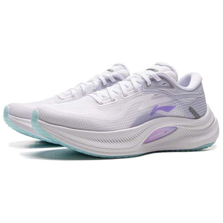 Li Ning Yueying 4 Non slip Lightweight Low top Casual Running Shoes Women’s White Purple