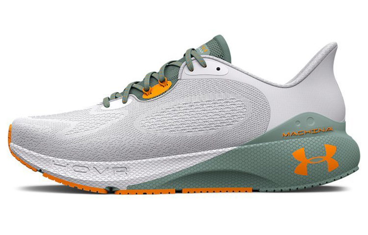 Мужские кроссовки Under Armour HOVR Machina 3 (бело-зелено-желтые)