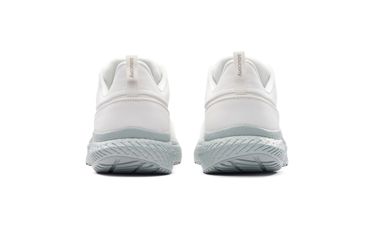 Saucony Triumph Victory Comfortable Mesh Cushioning Breathable Low top Running Shoes Unisex White Gray