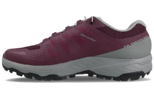 SALOMON Xa Discovery Leather Slip Resistant Abrasion Resistant Low top Outdoor Shoes Women's Purple