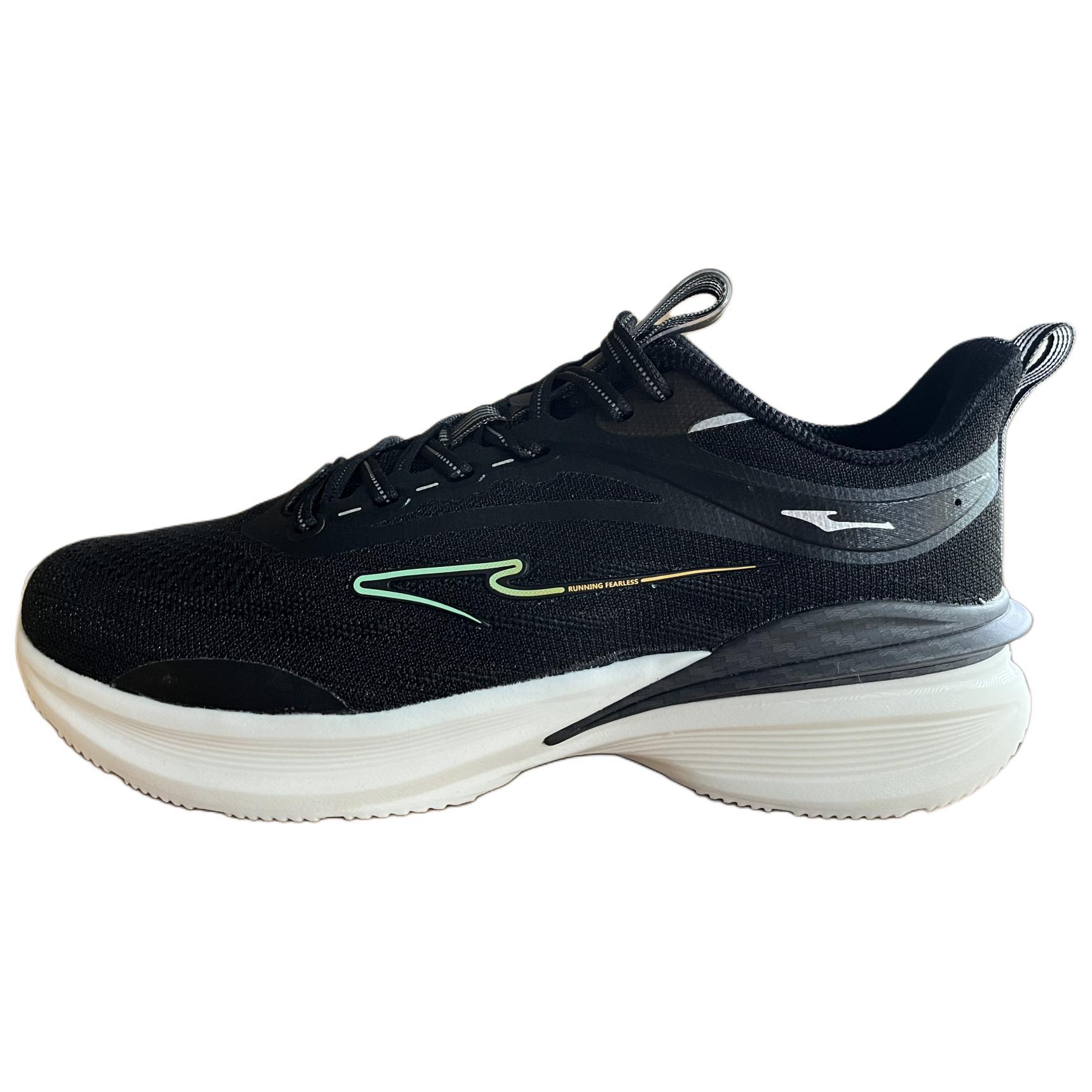 Erke Running Shoes Men’s Low Top Jet Black Arctic Green