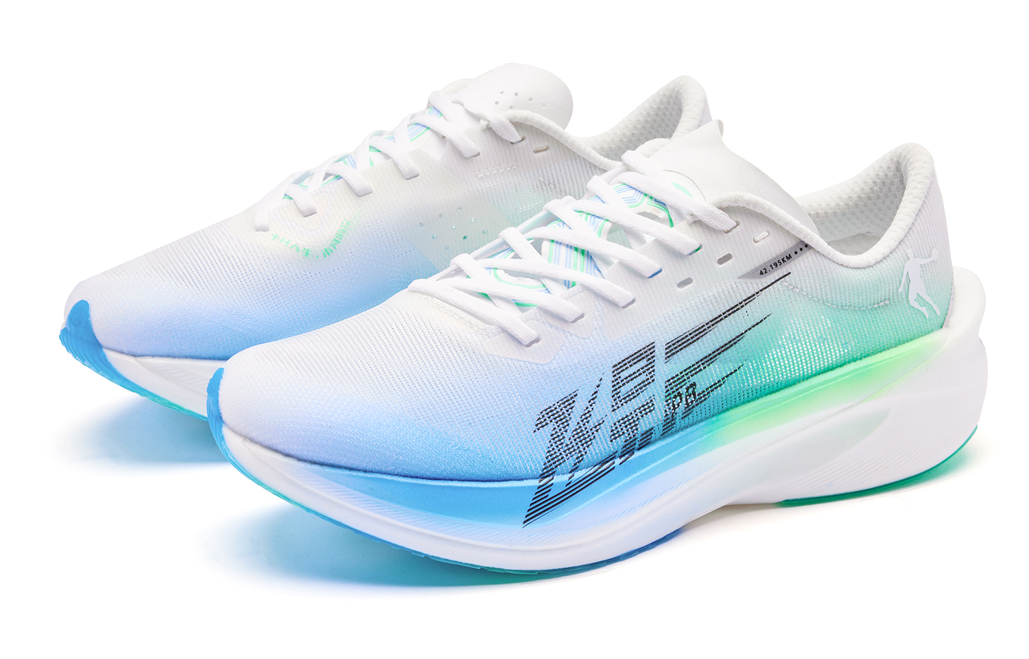 QIAODAN Feiying PB4.0 Cushioning Slip Resistant Abrasion Resistant Low top Running Shoes Women’s Blue Green