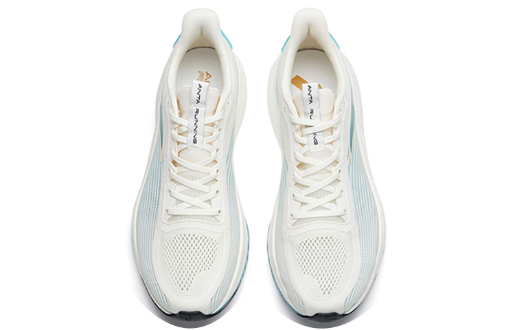 Anta Comfortable Cushioning Slip Resistant Abrasion Resistant Breathable Low top Running Shoes Men’s White Blue
