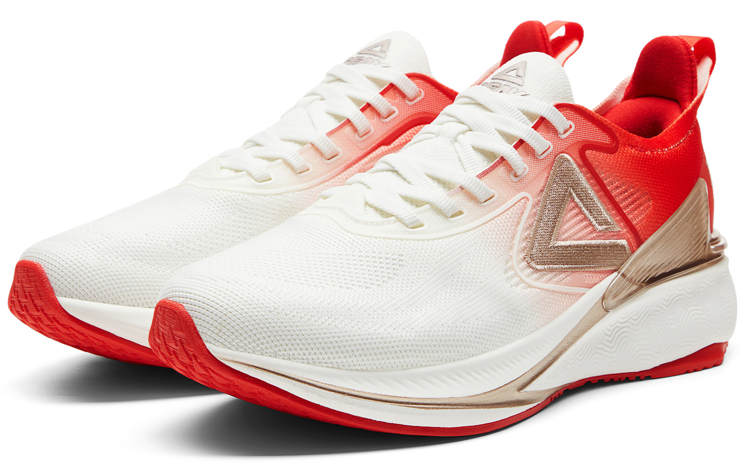 PEAK Taichi 6.0 Cushioning Breathable Low top Running Shoes Women’s Beige White Red