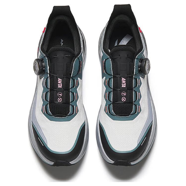 Anta Absolute Isolation Slip Resistant Rebound Support Low top Sprint Running Shoes Men’s Gray Green Black