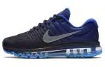 Nike Air Max 2017 Cushioning Abrasion Resistant Cushioning, Wear Resistant Low top Running Shoes Men's Blue Black