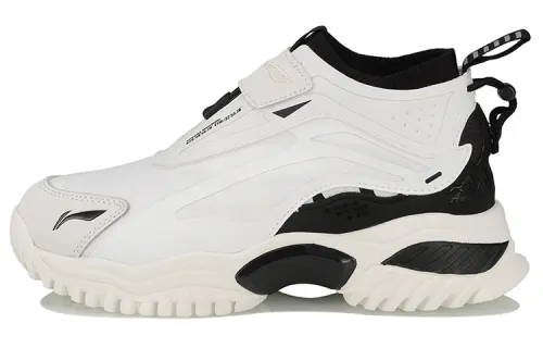 Li Ning Cushioning Slip Resistant Abrasion Resistant Breathable Lightweight Low top Running Shoes Women's White Black