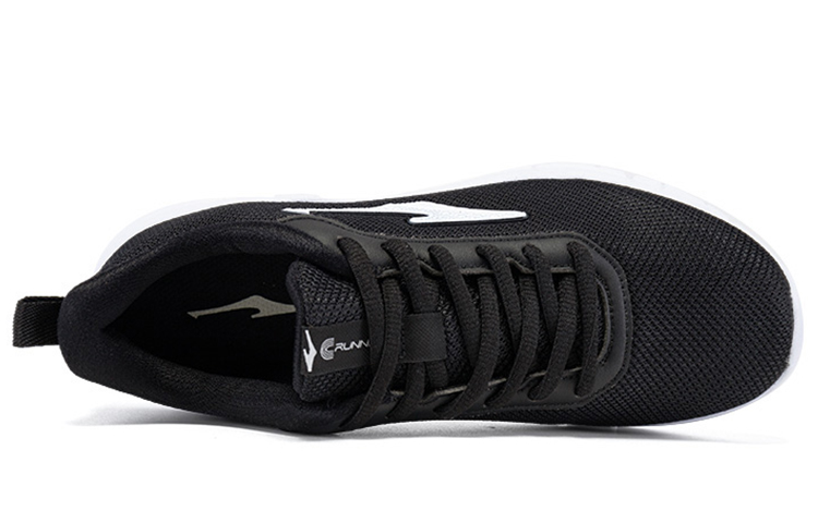 Erke Cushioning Slip Resistant Abrasion Resistant Breathable Low top Running Shoes Women’s Black White