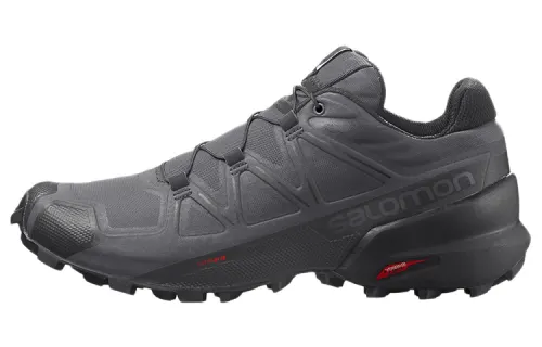 SALOMON Speedcross 5 Fabric Abrasion Resistant Low top Running Shoes Men's Black