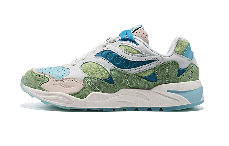 Кроссовки Saucony Saucony Grid Shadow 2 (зелено-белые)