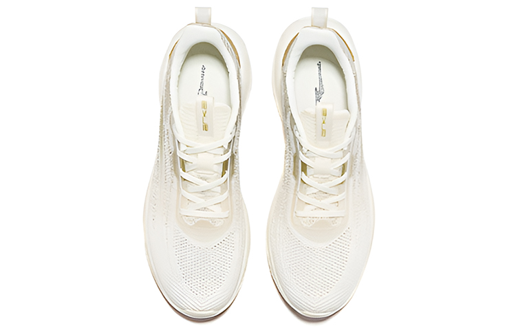 Erke Cushioning Slip Resistant Low top Running Shoes Men’s White Gold