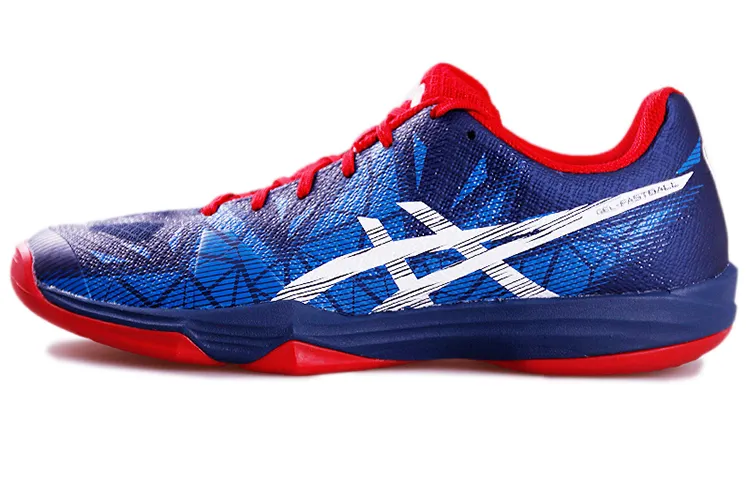 Asics Abrasion Resistant Low top Running Shoes Men's Blue Red