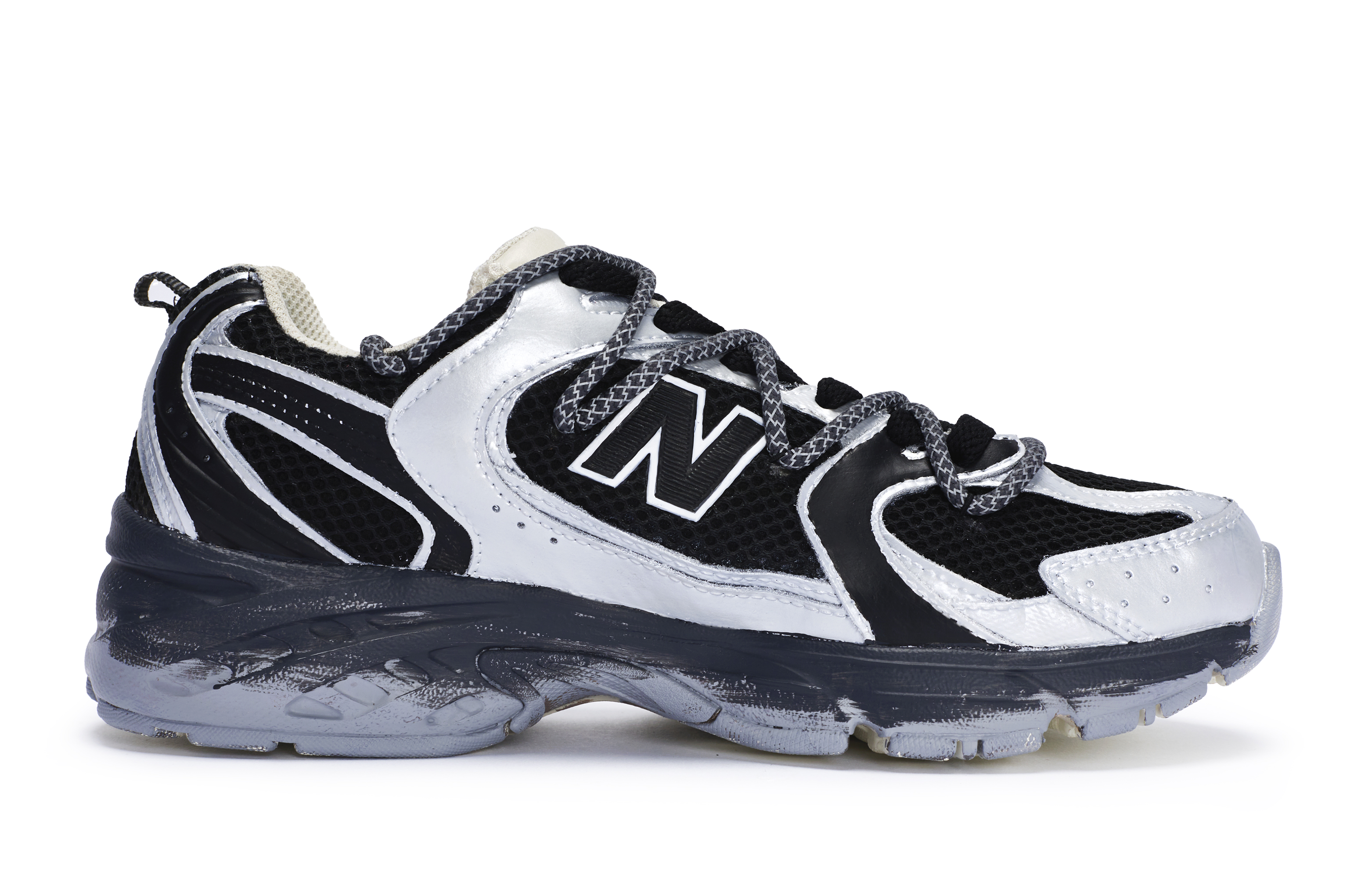 New Balance NB 530 Abrasion Resistant Abrasion Resistant Low top Running Shoes Unisex Black Silver