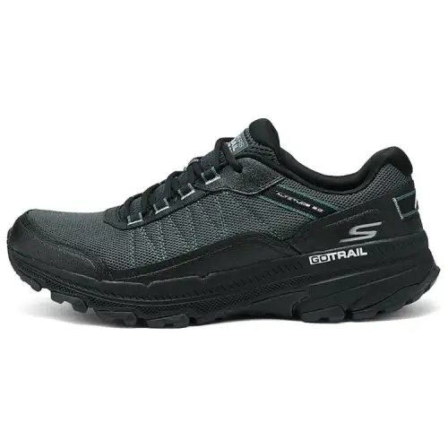 Skechers Go Run Trail Abrasion Resistant Low top Running Shoes Men's Black Gray
