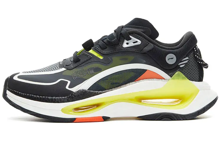 Li Ning Exceed Infinity Running Shoes Men's Low Top Black/White/Yellow