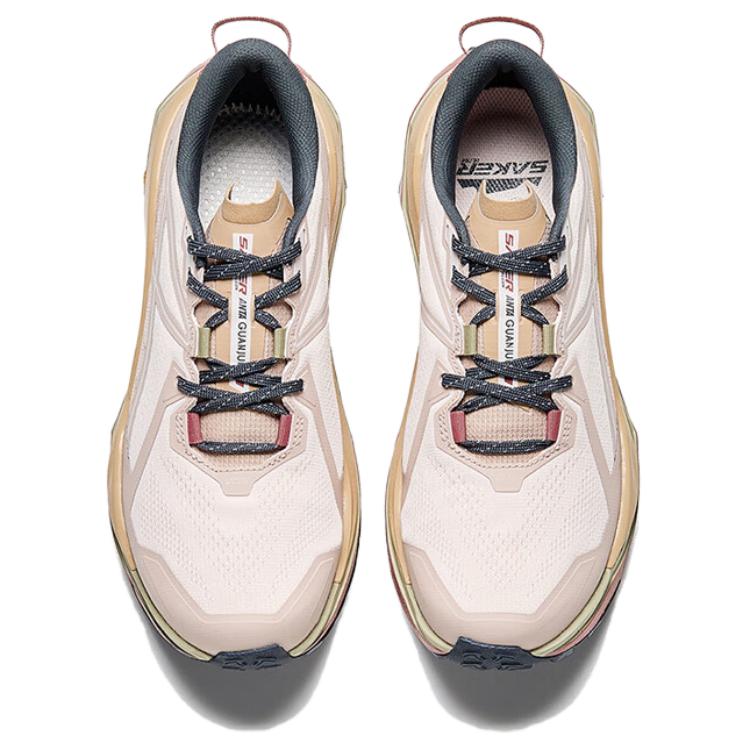 Anta Slip Resistant Abrasion Resistant Cushioning Low top Carbon Plate Trail Running Shoes Women’s White Brown