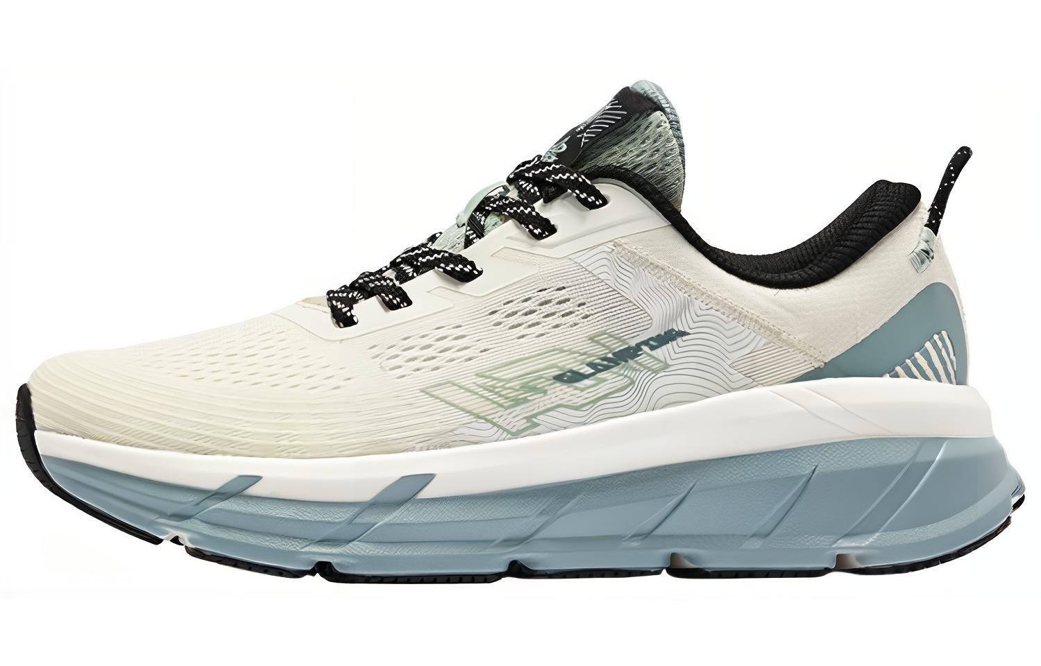 QIAODAN Sports Cushioning Low top Running Shoes Men’s Ivory Mountain Shadow Green