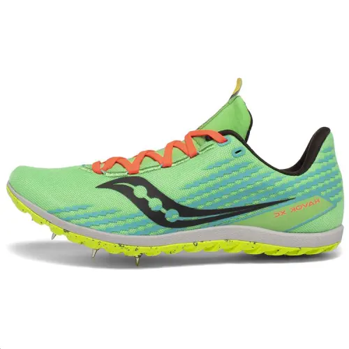 Saucony Long Stud Mesh Slip Resistant Cushioning Lightweight Low top Running Shoes Men's Green