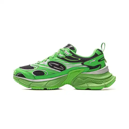 Li Ning Xingji Cushioning Slip Resistant Abrasion Resistant Breathable Low top Chunky Sneakers Men's Green