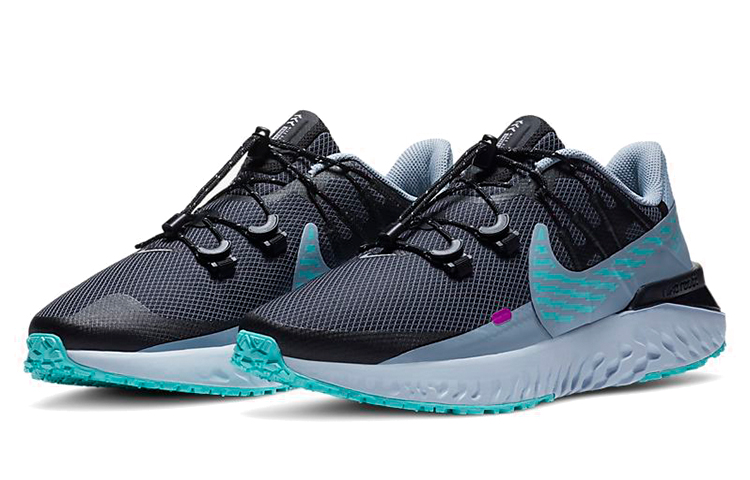 Женские кроссовки Nike Legend React 3 Shield (черно-синие) — фото 3