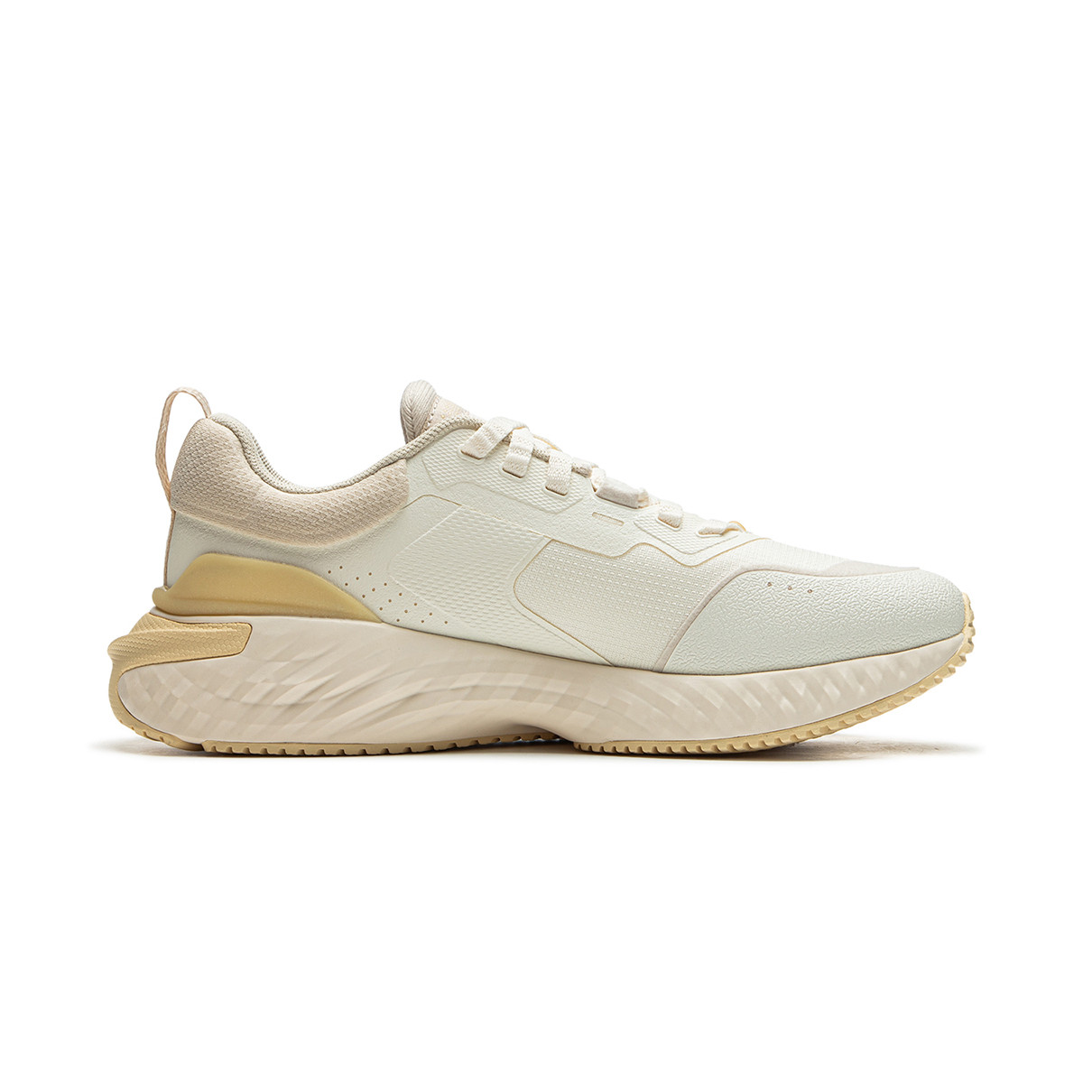 Li Ning Cloud Shield TPU Cushioning Slip Resistant Low top Running Shoes Women’s Beige Gray