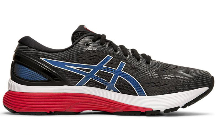 Мужские кроссовки ASICS GEL-Nimbus 21 (черно-синие) — фото 2