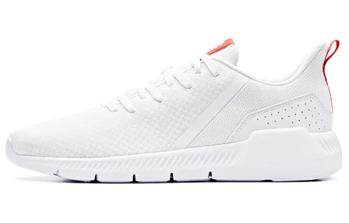 Anta Cushioning Abrasion Resistant Slip Resistant Breathable Lightweight Low top Running Shoes Men's White Red