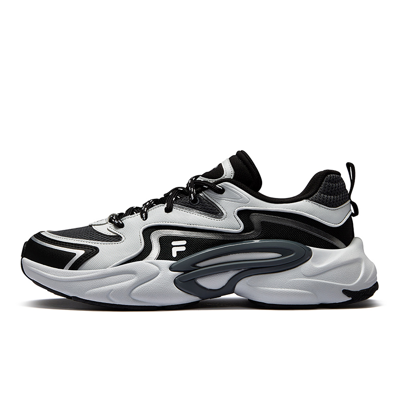 FILA FUSION Textile, Synthetic Leather Low top Running Shoes Men’s Black Gray