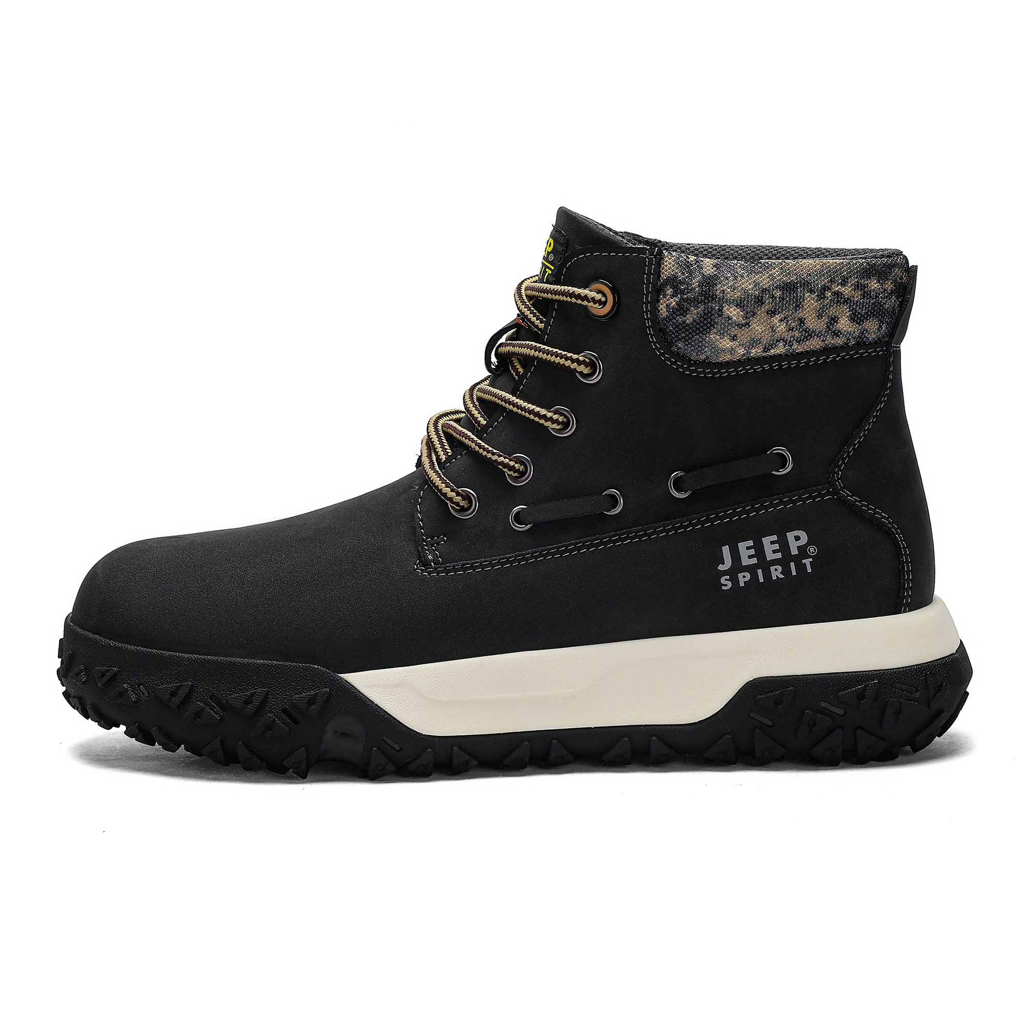 JEEP SPIRIT High top Outdoor Shoes Men’s Graphite Black